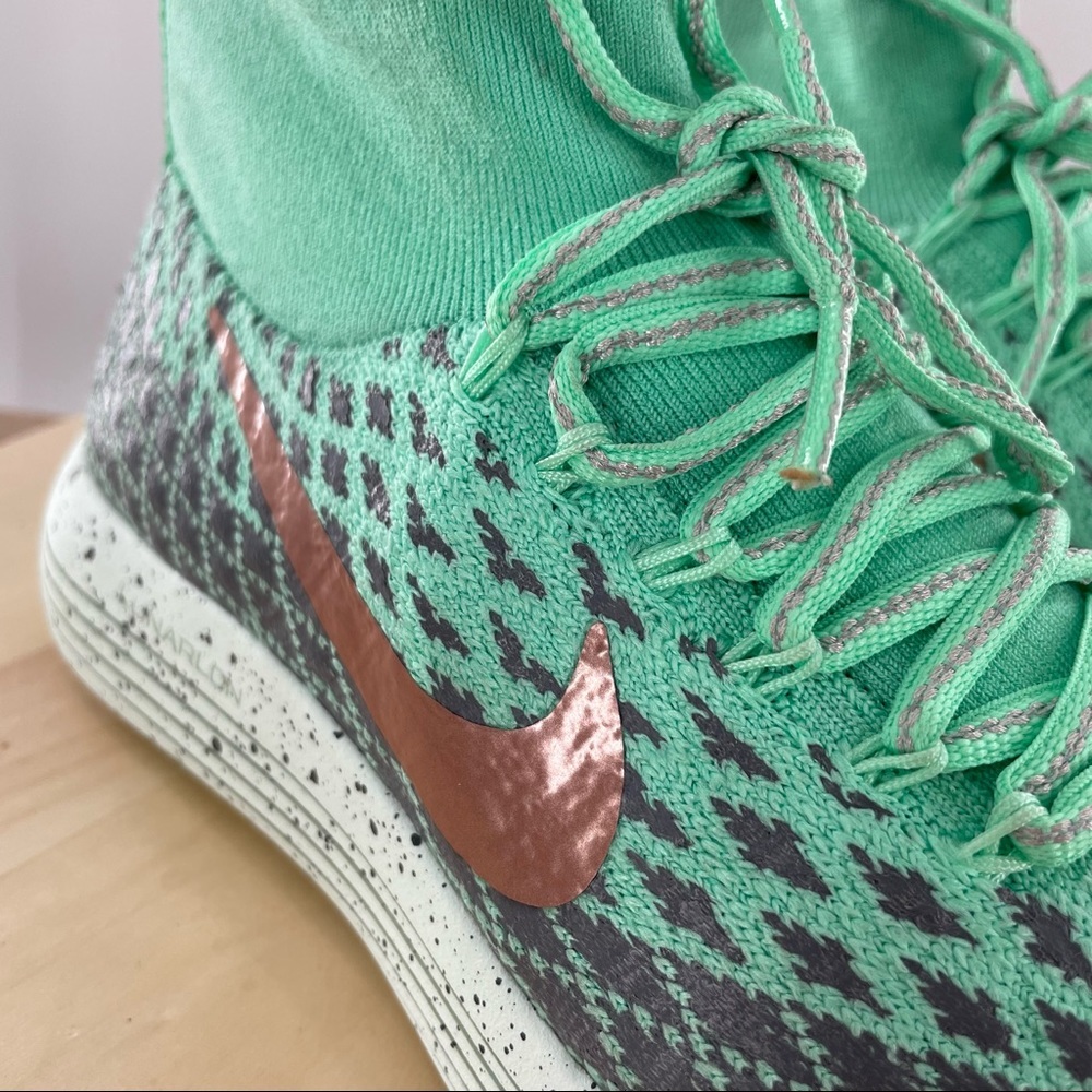 Womens Nike Lunarepic Flyknit Shield Green Glow. Sneakers SZ 6.5 - Picture 2 of 10
